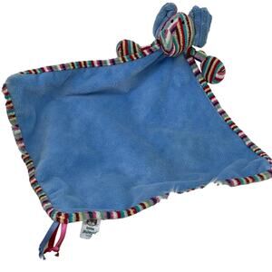Little Jellycat Elephant Security Blanket Lovey Striped Blue Baby Soother Plush